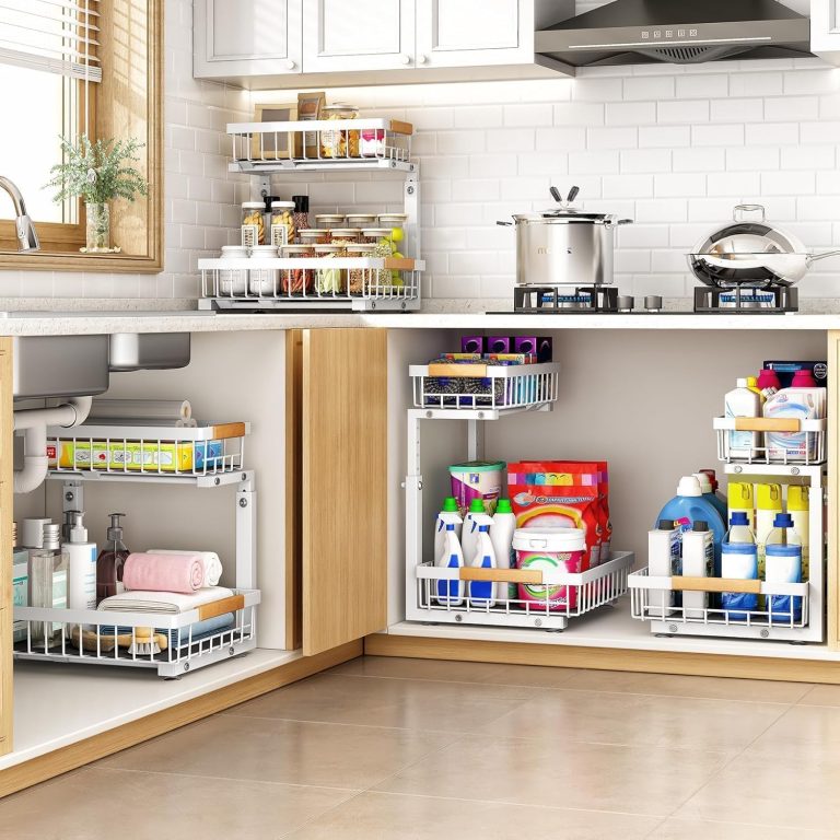 PXRACK Under Sink Organizer, Adjustable Height